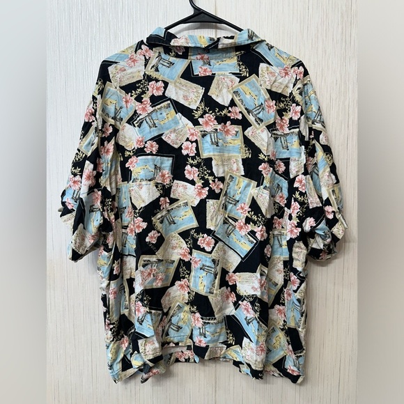 Bahama Beach Woman Y2K Pattern Gyaru button up - Picture 9 of 9